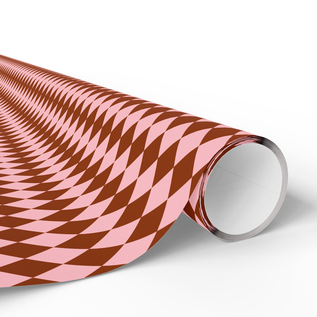 Copper Checkmate Wrapping Paper