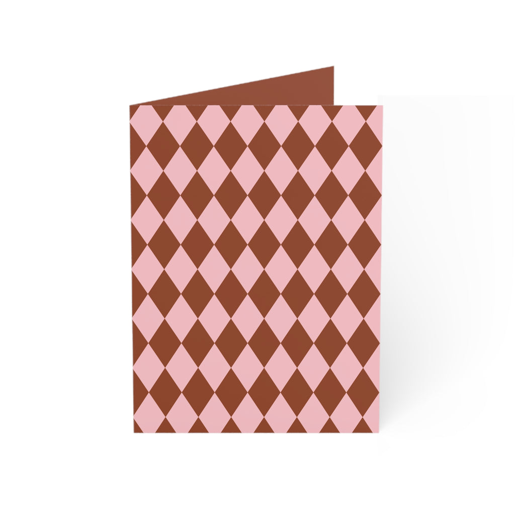 Copper Checkmate Greeting Cards (Sets of 1, 10, 30, 50)