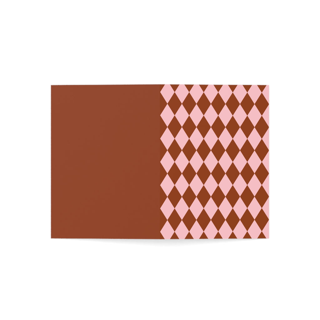 Copper Checkmate Greeting Cards (Sets of 1, 10, 30, 50)