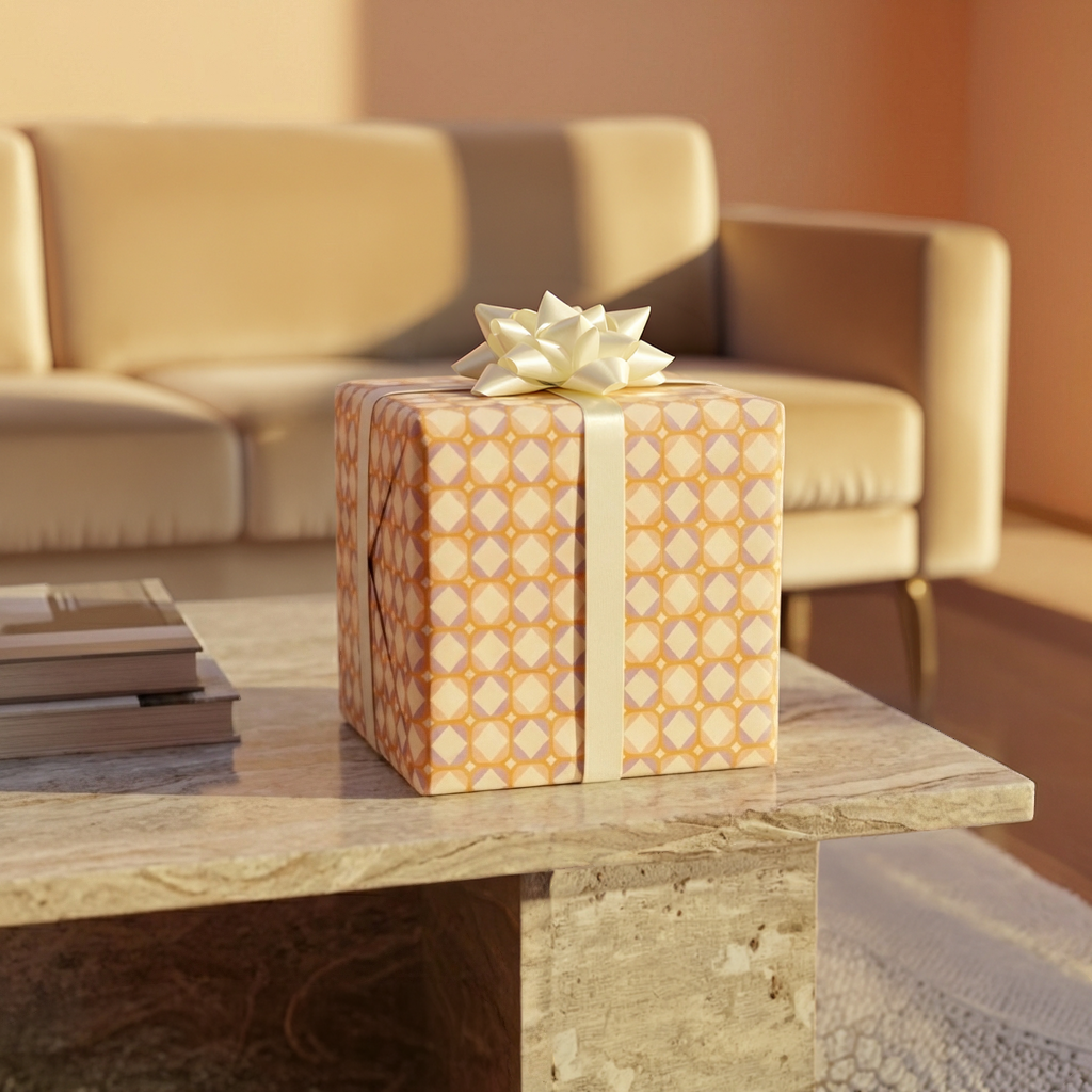 Peach & Lilac Wrapping Paper