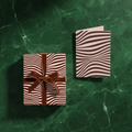 Mocha Current Wrapping Paper & Greeting Cards (Set of 1, 10, 30, 50)