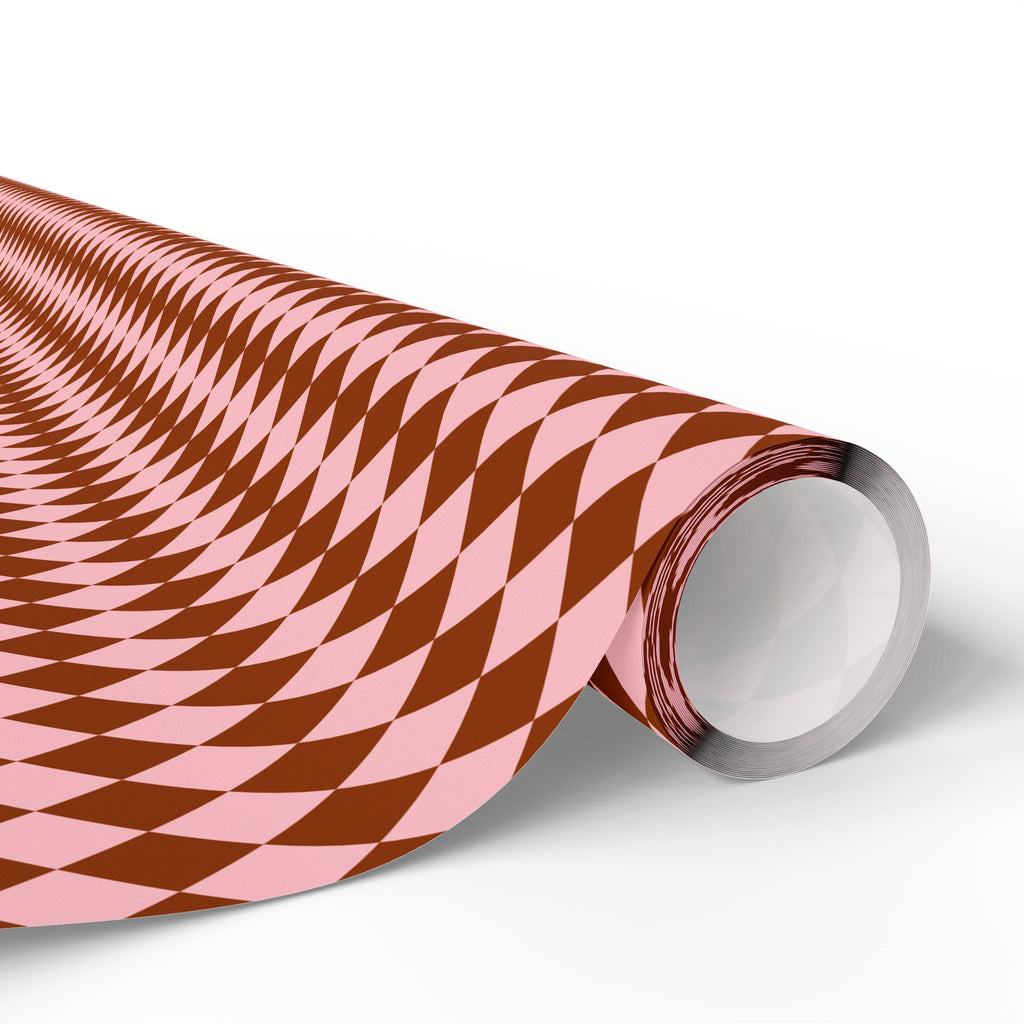 Copper Checkmate Wrapping Paper