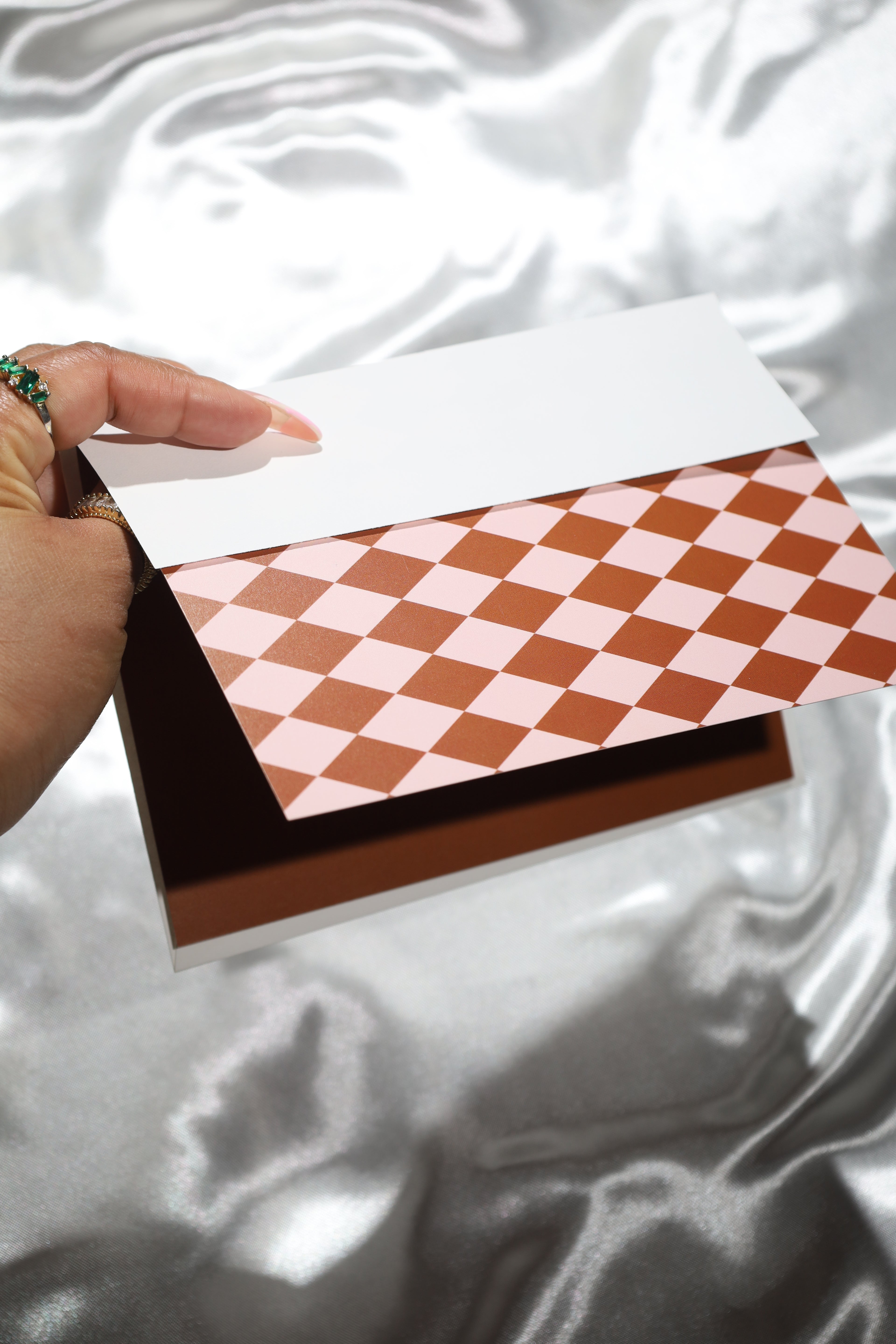 Copper Checkmate Greeting Cards